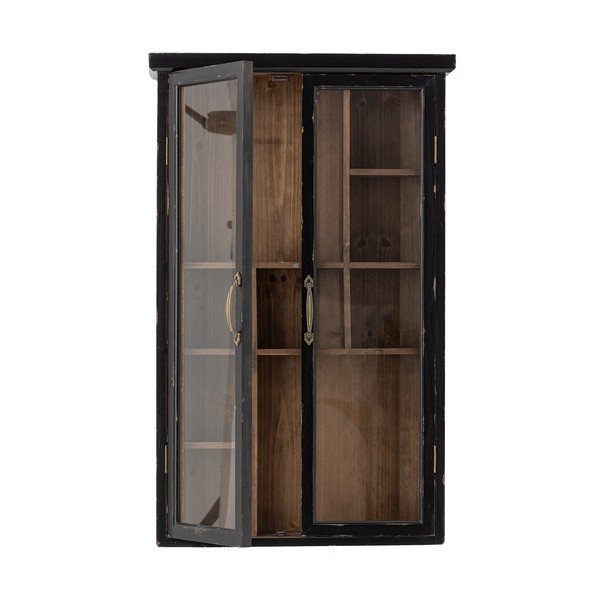 Must rippuv kuusepuidust vitriinkapp 50x80x14 cm Hazem - Bloomingville-image-4