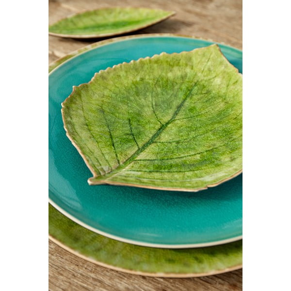 Roheline keraamiline taldrik , 19 x 22 cm Riviera - Costa Nova-image-1