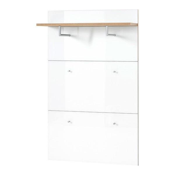 Valge/puiduvärvi tammespooniga seinanagi 89x144x30 cm Telde – Germania-image-2