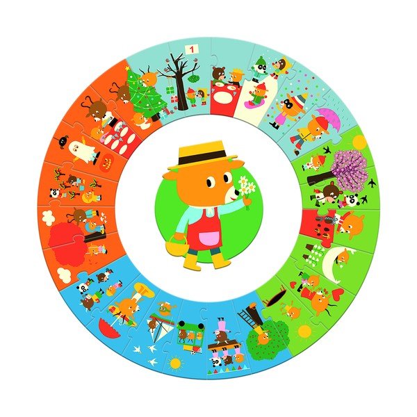 Laste pusle Giga Aasta, ⌀ 58 cm - Djeco