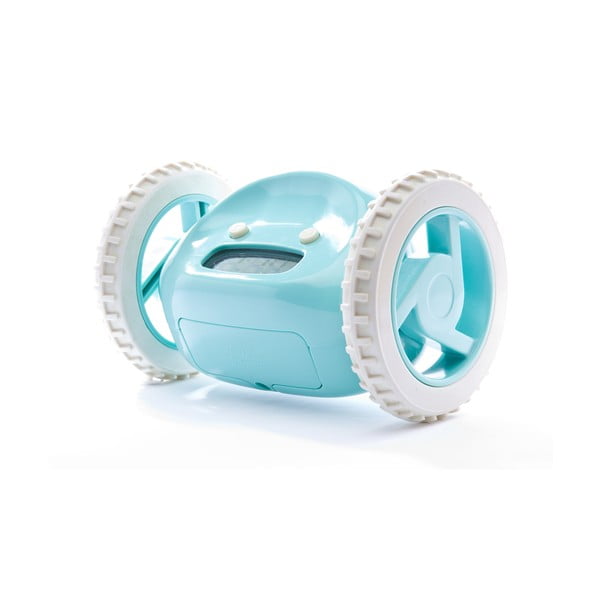 Clocky, budík na kolečkách, aqua