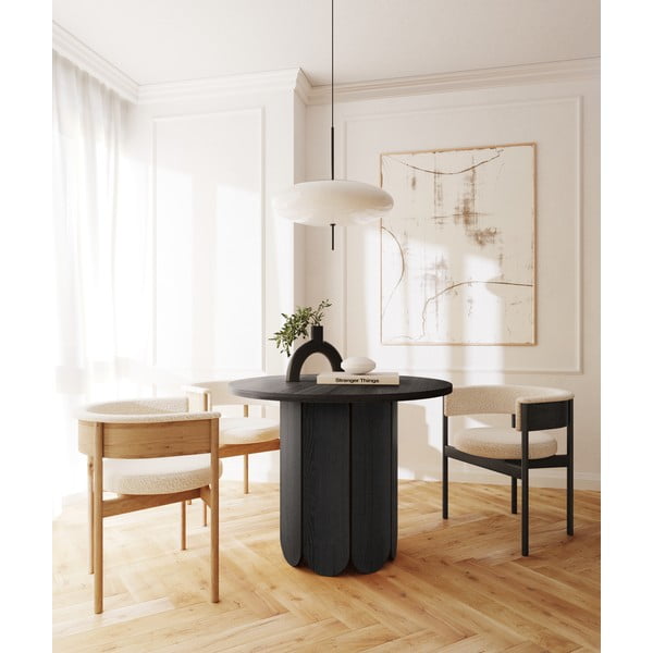 Ümmargune tammespooniga söögilaud ø 98 cm Soft - Woodman-image-2