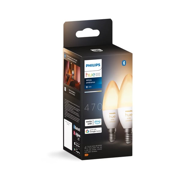 LED nutipirnid 2 E14, 5W komplektis White ambiance - Philips Hue