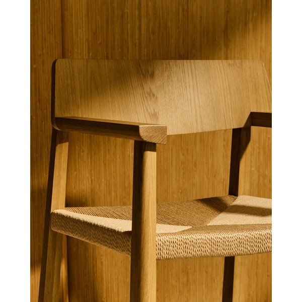 Tammepuidust söögitool käetugedega Idun - Kave Home-image-2