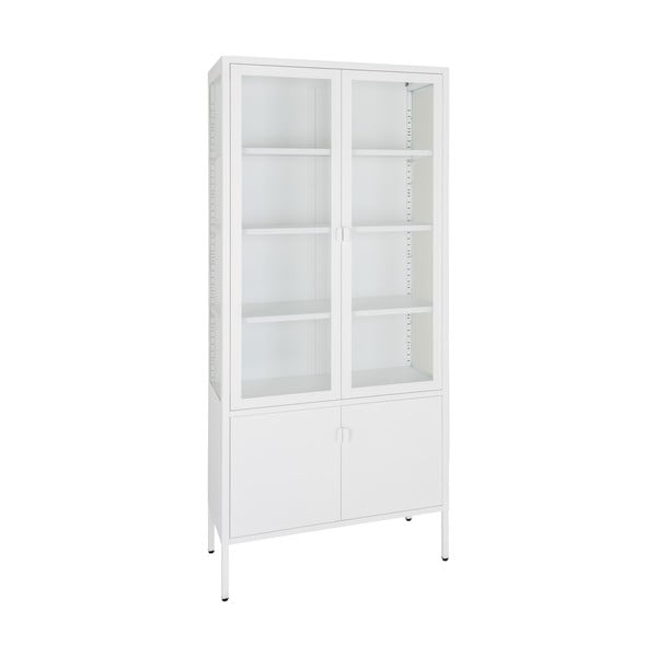 Valge metallist vitriinkapp 80x180 cm Brisbane - House Nordic-image-1