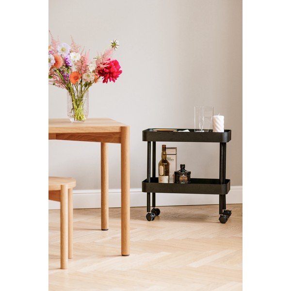 Beež metallist mobiilne riiul 60x62x30 cm Nolle - noo.ma-image-1