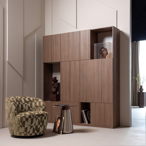 Modulaarne garderoob tumedas naturaalses värvitoonis 80x215 cm Build - WOOOD-image-2