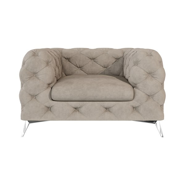 Hall-beež sametist tugitool Chelsea – Ropez-image-2