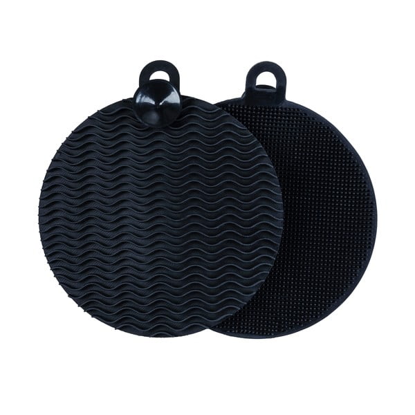 2 silikoonist nõudepesuhammustuse käsna komplekt Black Outdoor Kitchen - Wenko-image-2