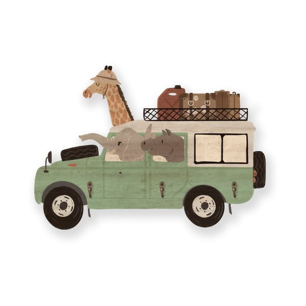 Roheline laste seinakinnitus Safari Van - Little Nice Things