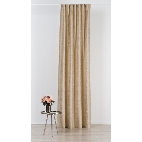 Beež jacquard kardin 140x260 cm Marciano - Mendola Fabrics-image-1