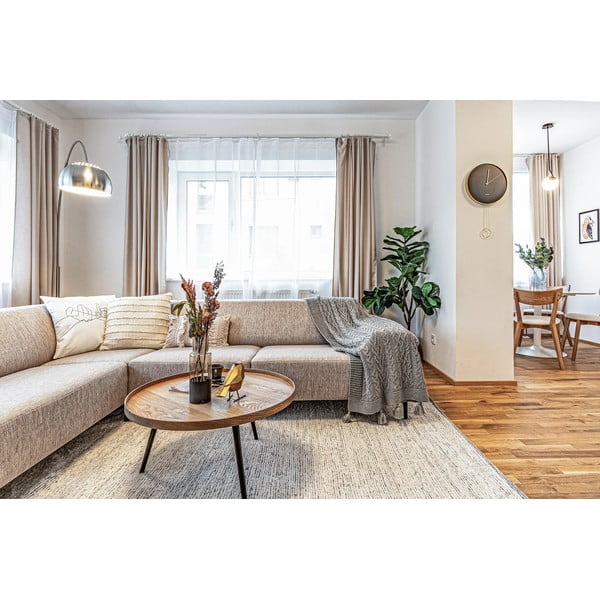 Kreemikas käsitsi kootud puuvillane vaip 60x110 cm Reimagine - Universal-image-1