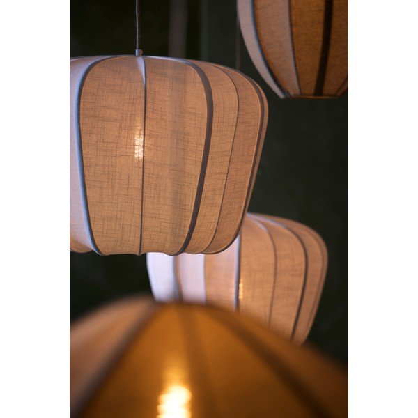 Kreemikas ripplamp kangast varjuga Zubedo - Light & Living-image-1