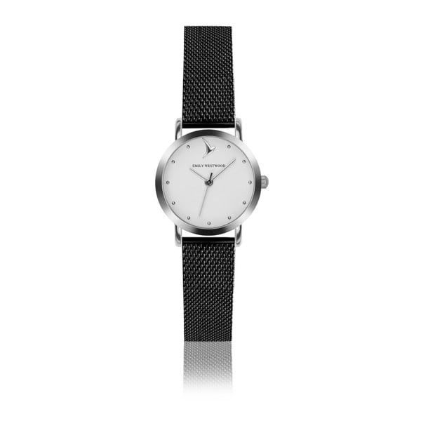 Dámské hodinky s černým páskem z nerezové oceli Emily Westwood Bussiness