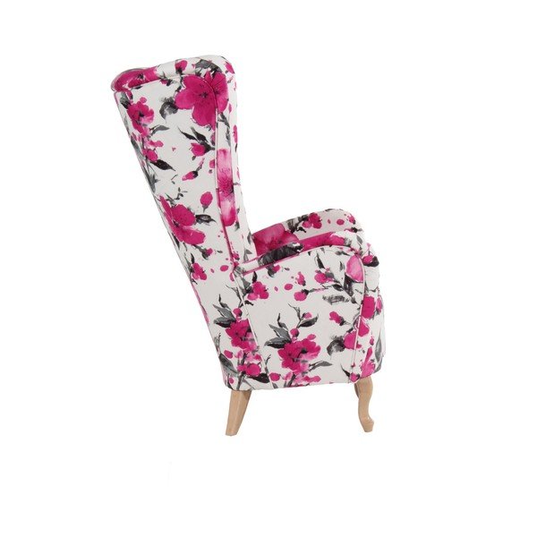Růžové květované křeslo Max Winzer Aurora-image-2