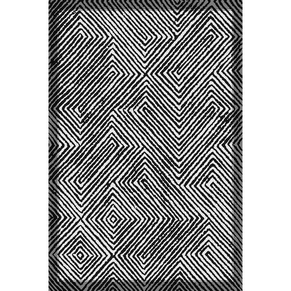 Mustvalge pestav jooksja 80x300 cm Rimio - Vitaus