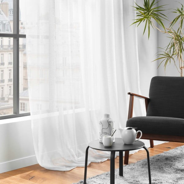 Valge kardin 400x240 cm Lissea - douceur d'intérieur-image-1