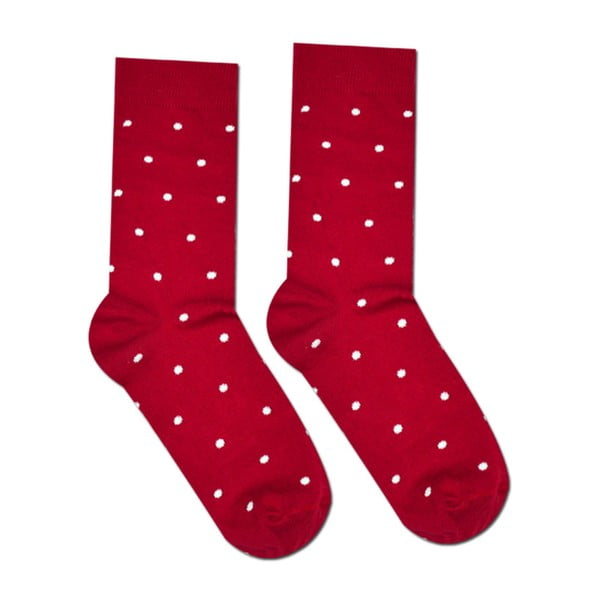 Červené bavlněné ponožky HestySocks Gentlemen, vel. 35-38