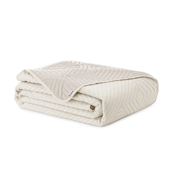 Kreem tepitud mikrokiust voodikate 220x240 cm Softa - Restilo