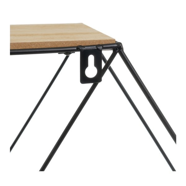 Musta-puiduvärvi riiul 50 cm - Casa Selección-image-2