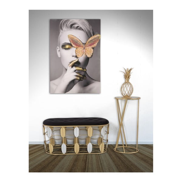 Kokkupandav laud must ja kuldne , kõrgus 75 cm Glam Simple - Mauro Ferretti-image-2