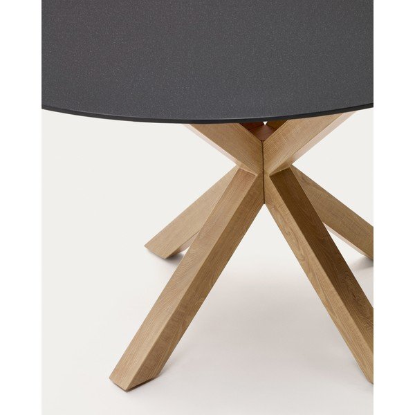 Ümmargune söögilaud klaasist pealispinnaga ø 150 cm Argo - Kave Home-image-1