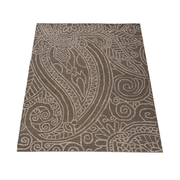 Vlněný koberec Mendhi 120x170 cm, šedý