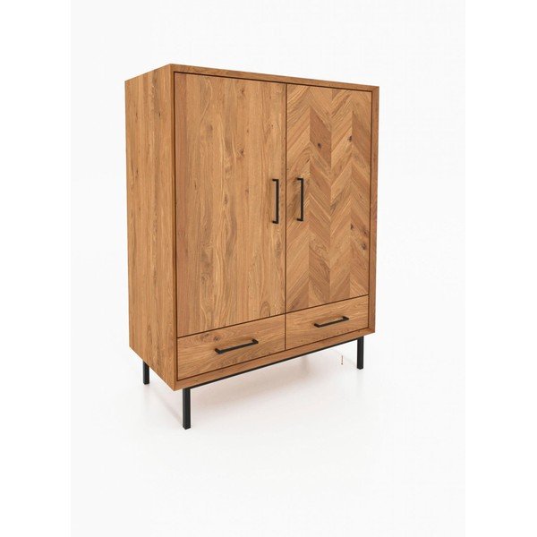 Naturaalset värvi tammepuidust kapi 97x125 cm Abies - The Beds-image-2