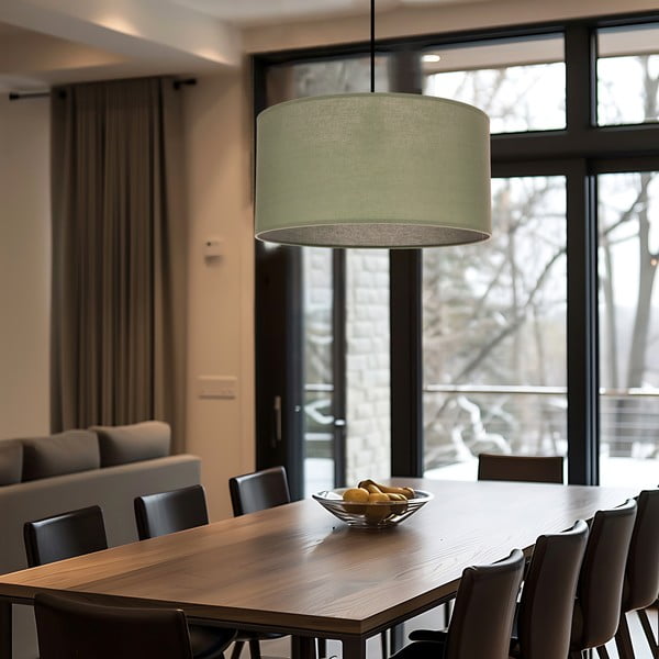 Roheline rippvalgusti tekstiilist varjuga ø 40 cm Shanti - Candellux Lighting-image-3