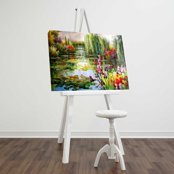 Seinamaal lõuendil Impressionistlik aed, 70 x 45 cm Claude Monet - Colorful Water Lily Pond - Wallity-image-1