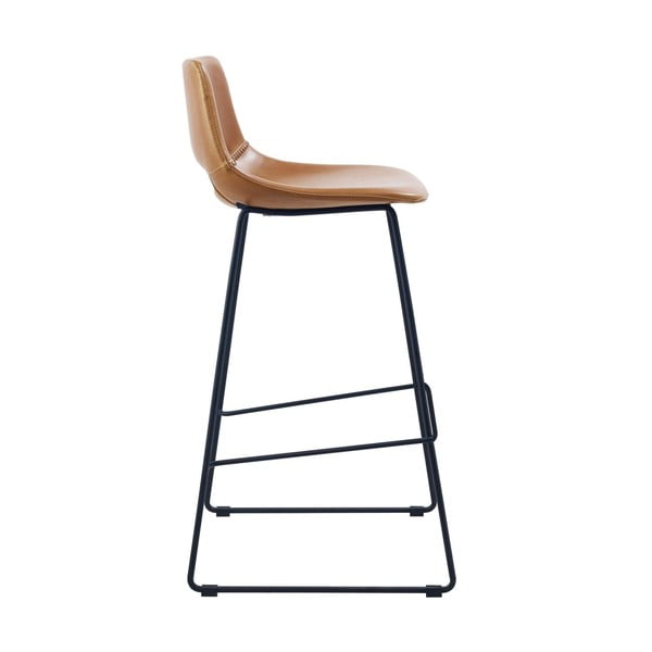 Konjakipruun kunstnahast baaritool (istme kõrgus 76 cm) Zahara - Kave Home-image-3