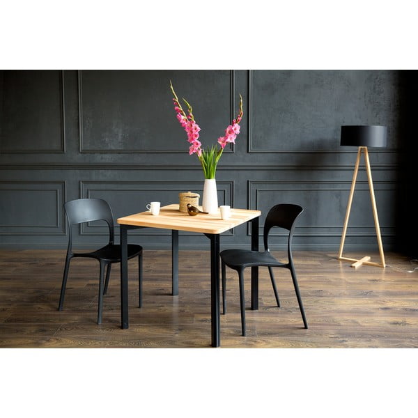 Must söögilaud TRIVENTI, 80 x 120 cm - Ragaba-image-3