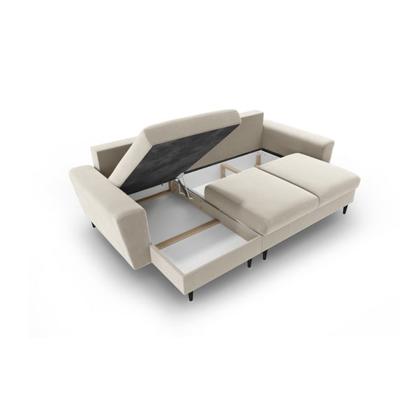 Beež sametist panipaigaga nurgadiivanvoodi Kyoto - Cosmopolitan Design-image-3