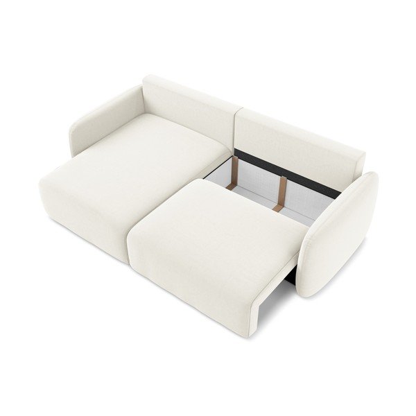 Kreemjas sametdiivanvoodi/panipaigaga nurgadiivan (vasak nurk/diivanvoodiga) Kalena - Makamii-image-4