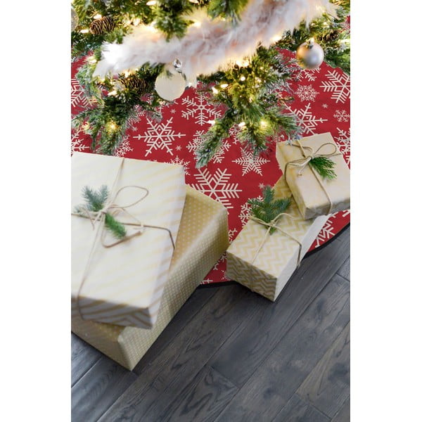 Puuvillane vaip jõulupuu all , ø 130 cm Freezy Snowflakes - Butter Kings-image-1