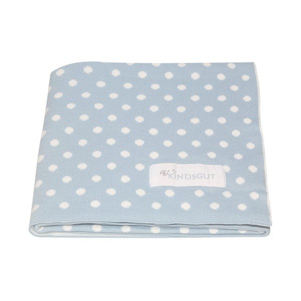 Sinine ja valge puuvillane beebitekk Dots, 80 x 100 cm - Kindsgut-image-2