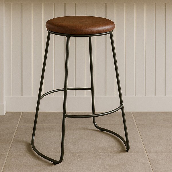 Must/pruun polsterdatud baaritool (istme kõrgus 64 cm) Brixton - Premier Housewares-image-2