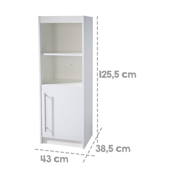 Valge laste raamaturiiul 43x126x38,5 cm Maren - Roba-image-4