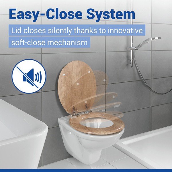 WC-pott automaatse sulgumisega 37 x 43 cm Oak - Wenko-image-4