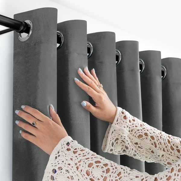 Tumehall sametist pimendav kardin 265x225 cm Velto - Filumi-image-2