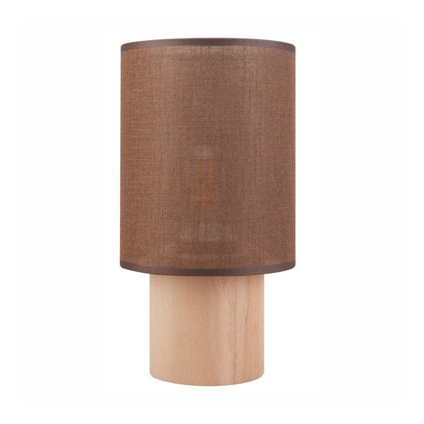 Pruun laualamp tekstiilist varjuga, kõrgus 30 cm Ari - LAMKUR-image-3