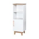 Valge laste raamaturiiul tammepuust 45x128 cm Finn - Roba