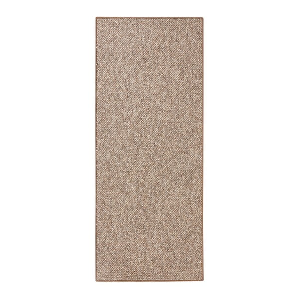 Hnědý běhoun BT Carpet Wolly, 80 x 300 cm