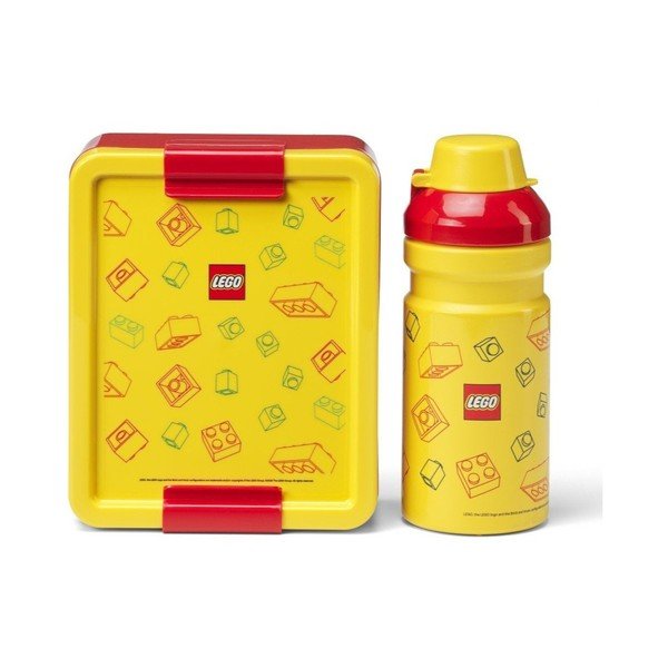 Kollased laste plastikust lõunakarbid, 2 tk Brick – LEGO®