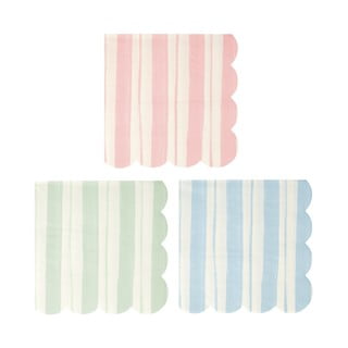 Paberist salvrätikud 16 tk komplektis Ticking Stripe - Meri Meri