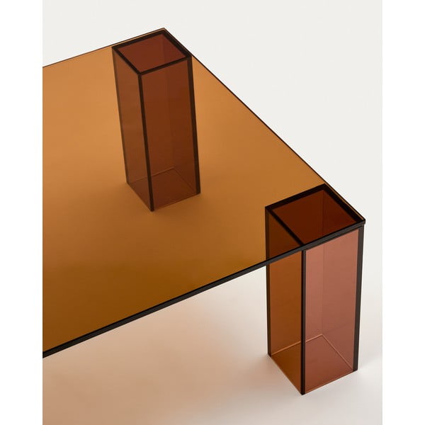 Pruun klaasist diivanilaud 60x140 cm Adularia - Kave Home-image-4