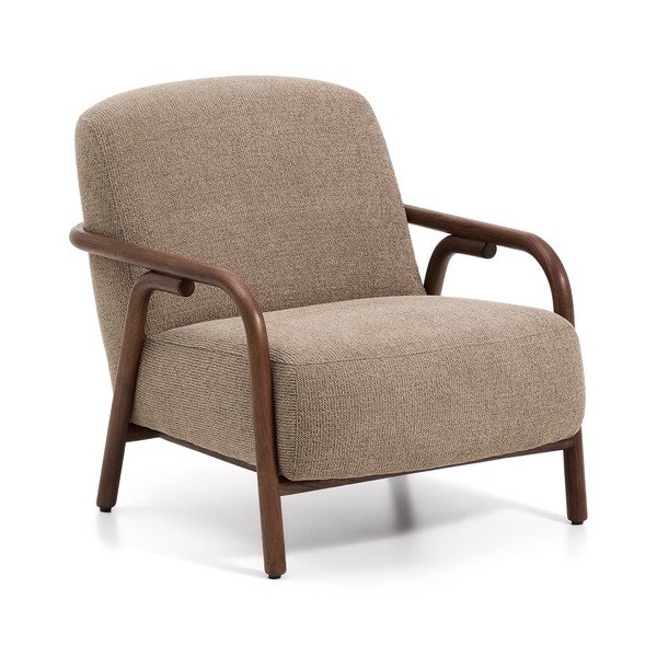 Hallikaspruun šenillist tugitool Sylo - Kave Home