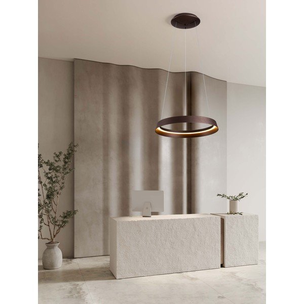 Pruun alumiiniumist hämardatav LED-rippvalgusti akrüülklaasist varjuga, ø 45 cm Ormi - Nova Luce-image-1