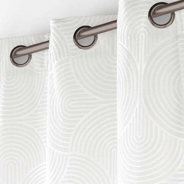 Valge sametist kardin 135x260 cm Eva - douceur d'intérieur-image-2