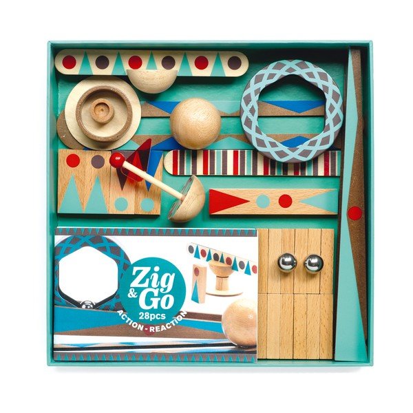 Puidust pallirada 28 tükki Zig & Go - Djeco